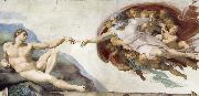 Michelangelo Buonarroti The Creation of Adam oil on canvas